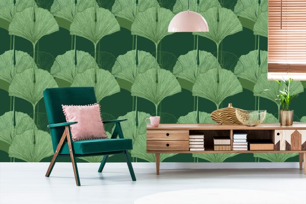 Behang Groene Bladeren - Afbeelding 6