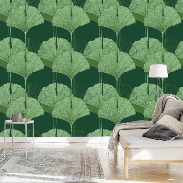 Behang Groene Bladeren - Afbeelding 3