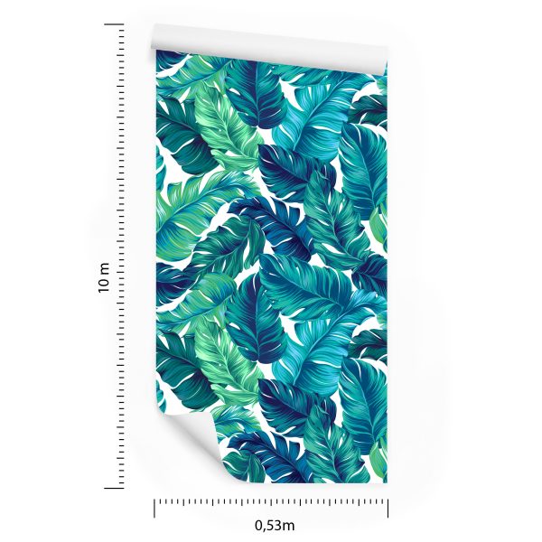 Behang Groenblauwe Bladeren - Afbeelding 8