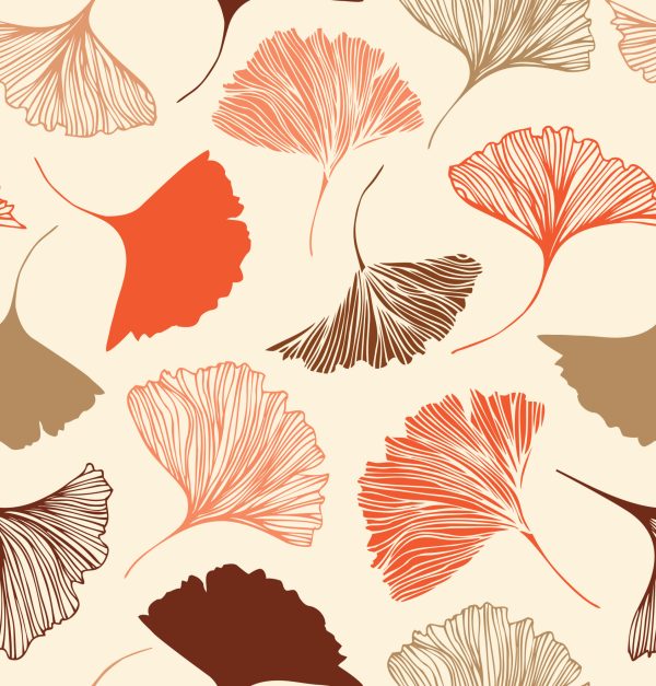 Behang Bladeren In Herfstkleuren - Afbeelding 2