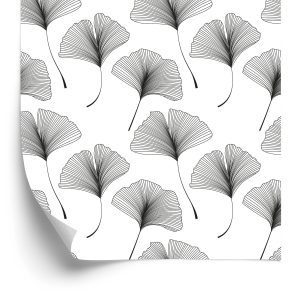 Behang Zwart En Wit Blad