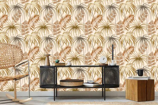 Behang Bladeren In Boho-Stijl - Afbeelding 5