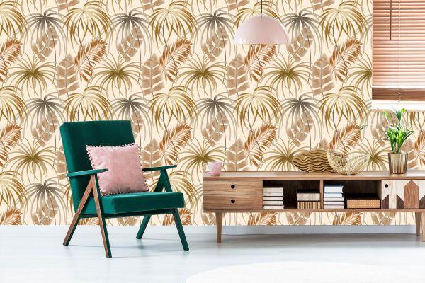 Behang Bladeren In Boho-Stijl - Afbeelding 6