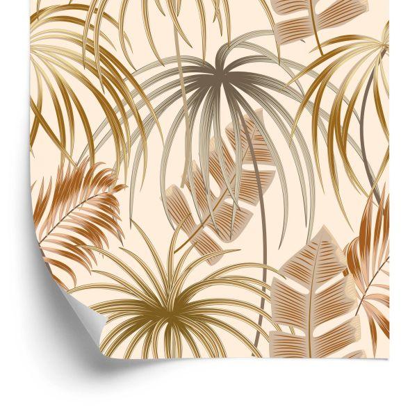 Behang Bladeren In Boho-Stijl