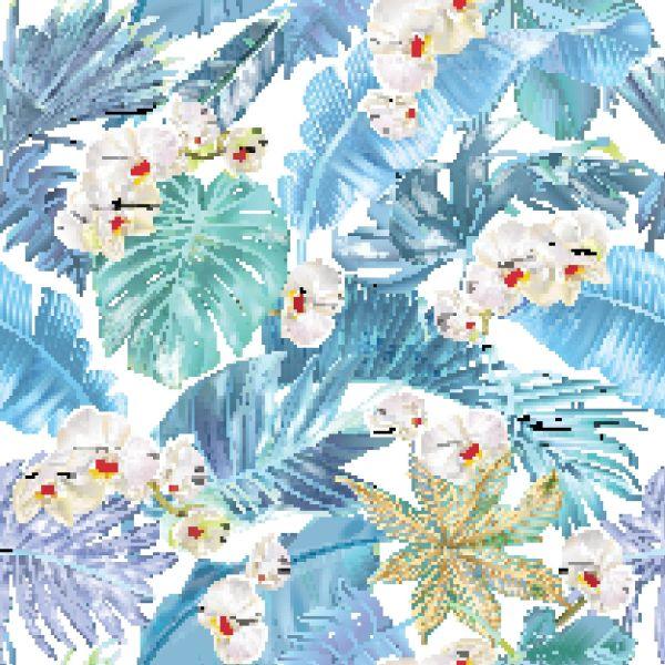 Behang Bladeren En Bloemen Van Magnolia - Afbeelding 2