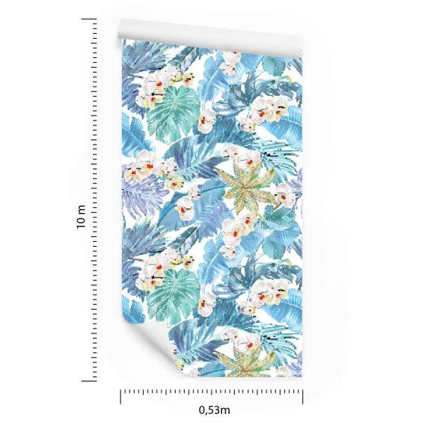 Behang Bladeren En Bloemen Van Magnolia - Afbeelding 8