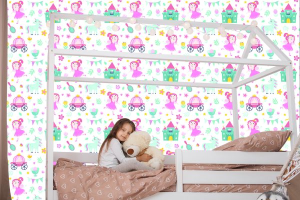 Behang Voor Kinderen - Eenhoorns En Prinsessen - Afbeelding 7