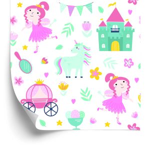 Behang Voor Kinderen - Eenhoorns En Prinsessen