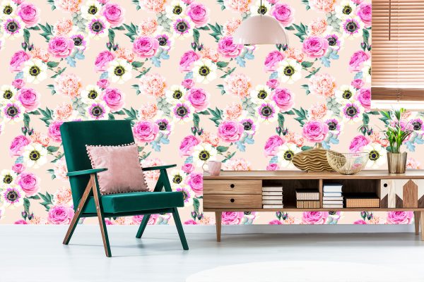 Behang Prachtige Kleurrijke Bloemen - Afbeelding 6