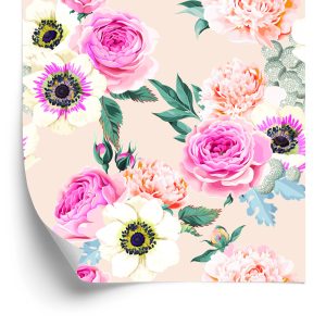 Behang Prachtige Kleurrijke Bloemen