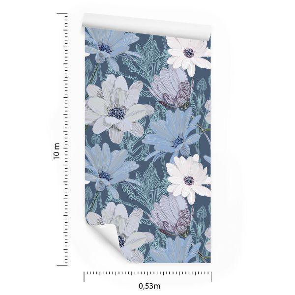 Behang Mooie Madeliefjes In Pastelkleuren - Afbeelding 8