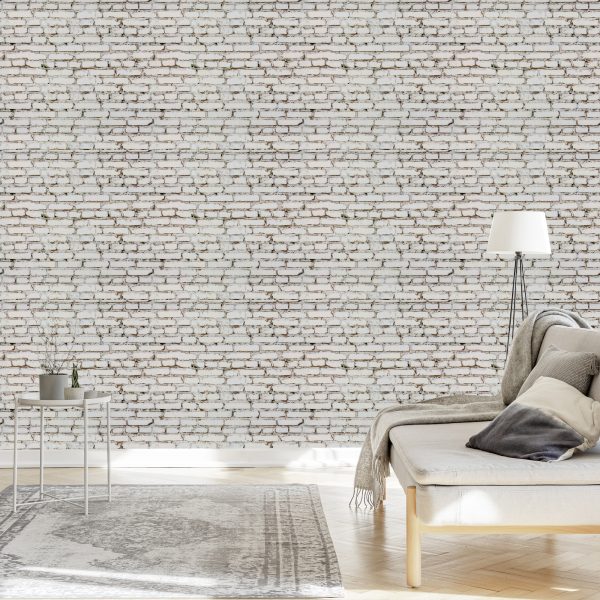 Behang Oude Bakstenen Muur - Afbeelding 3