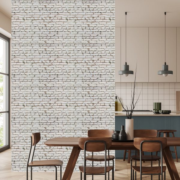 Behang Oude Bakstenen Muur - Afbeelding 4