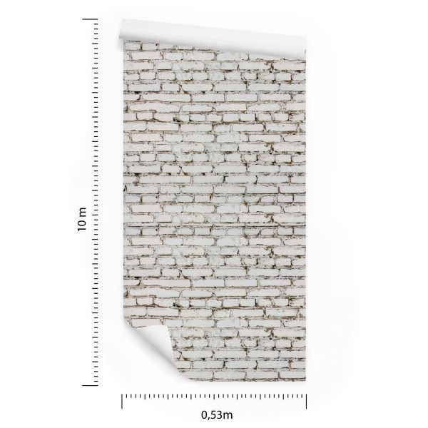 Behang Oude Bakstenen Muur - Afbeelding 8