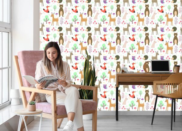 Behang Voor Kinderen - Bosdieren - Afbeelding 7