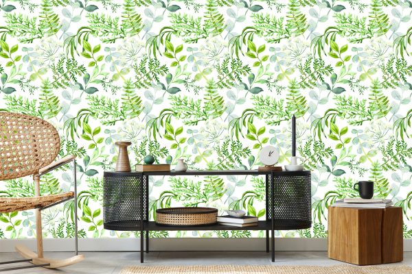 Behang Geschilderde Veldplanten - Afbeelding 5