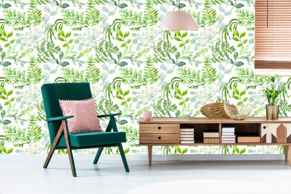 Behang Geschilderde Veldplanten - Afbeelding 6