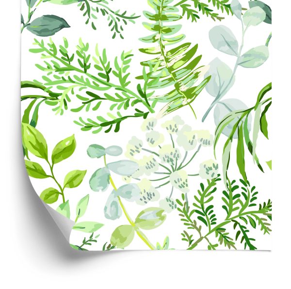 Behang Geschilderde Veldplanten