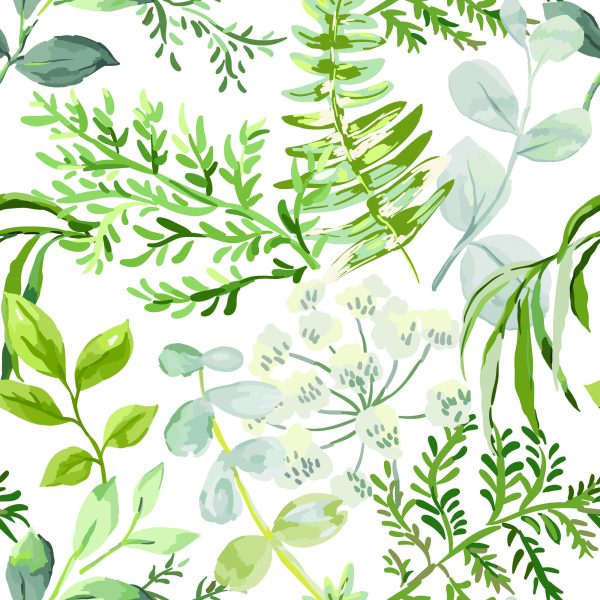 Behang Geschilderde Veldplanten - Afbeelding 2