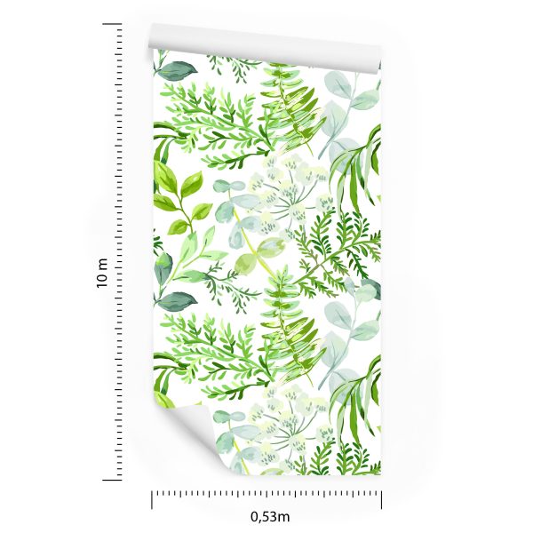 Behang Geschilderde Veldplanten - Afbeelding 8