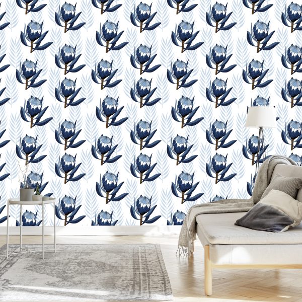 Behang Protei Bloemen - Afbeelding 3