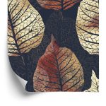 Behang Aquarel Herfst Bomen En Bladeren