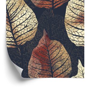 Behang Aquarel Herfst Bomen En Bladeren