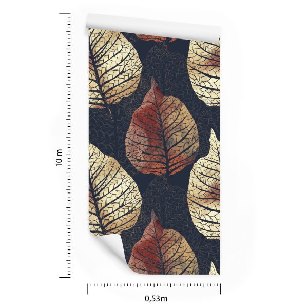 Behang Aquarel Herfst Bomen En Bladeren - Afbeelding 8