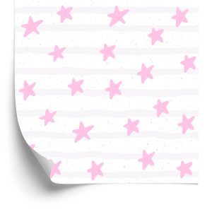Behang Voor Kinderen - Sterren In Pastelkleuren