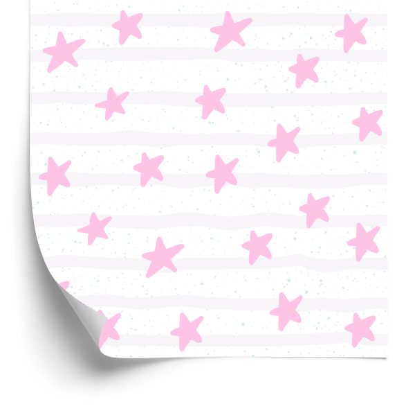 Behang Voor Kinderen - Sterren In Pastelkleuren