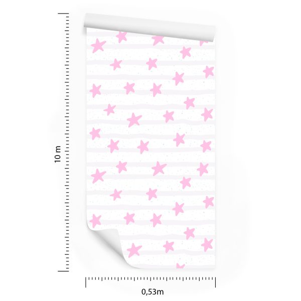 Behang Voor Kinderen - Sterren In Pastelkleuren - Afbeelding 8