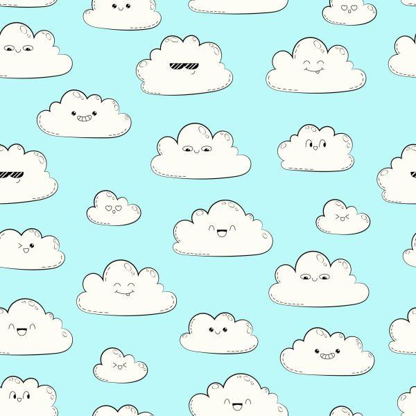Behang Voor Kinderen - Happy Clouds - Afbeelding 2