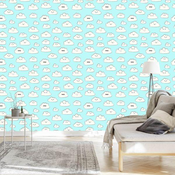 Behang Voor Kinderen - Happy Clouds - Afbeelding 3