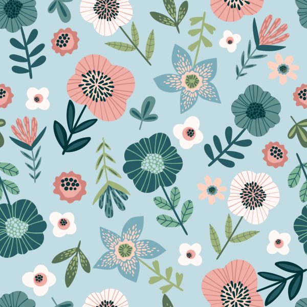 Behang Kleurrijke Bloemen - Afbeelding 2
