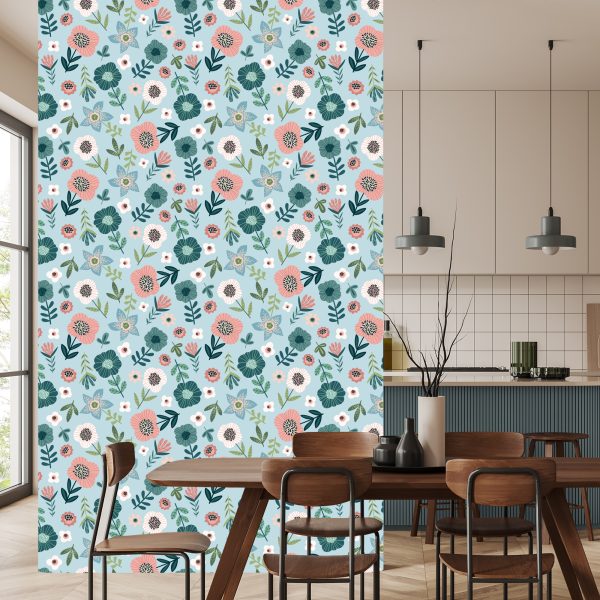 Behang Kleurrijke Bloemen - Afbeelding 4