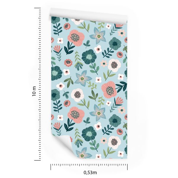 Behang Kleurrijke Bloemen - Afbeelding 8