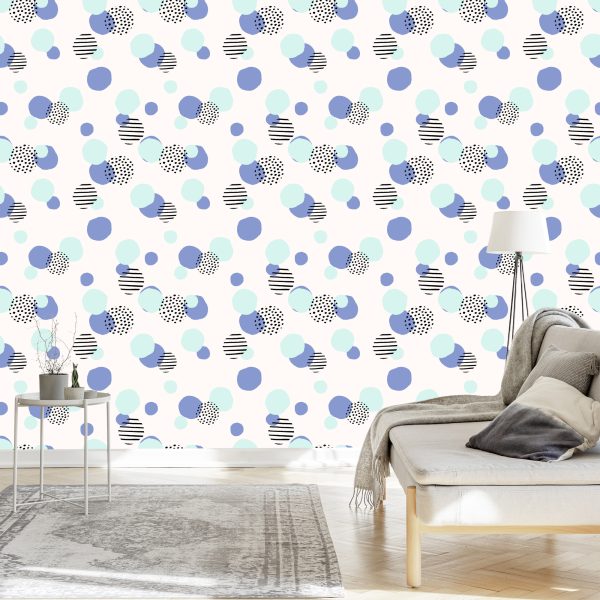 Behang Kleurrijke Abstracte Stippen - Afbeelding 3