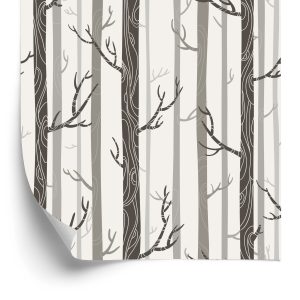 Behang Bomen In Pastelkleuren