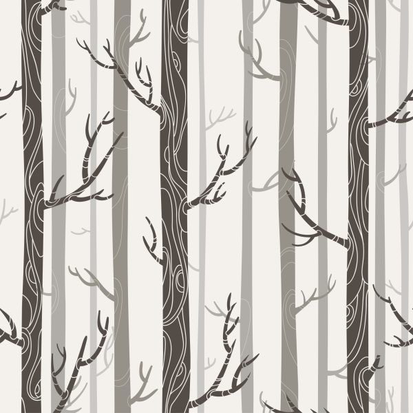 Behang Bomen In Pastelkleuren - Afbeelding 2