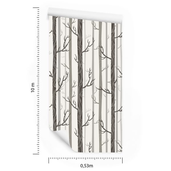 Behang Bomen In Pastelkleuren - Afbeelding 8