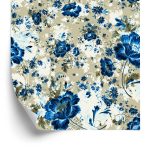 Behang Mooie Blauwe Bloemen