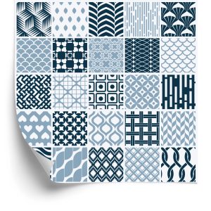 Behang Modernistisch Geometrisch Mozaïek