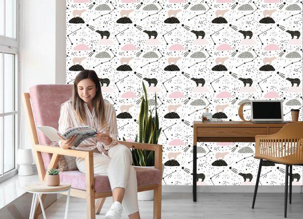 Behang Voor Kinderen - Beren En Sterren - Afbeelding 7