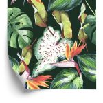 Behang Paradijsbloemen En Tropische Bladeren
