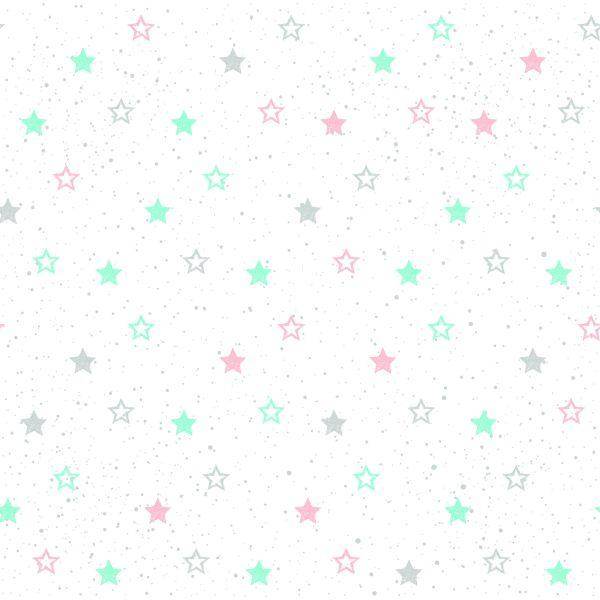 Behang Voor Kinderen - Sterren In Pastelkleuren - Afbeelding 2