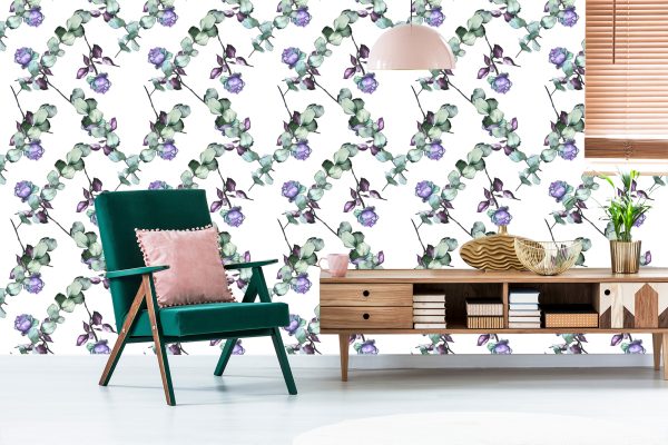 Behang Violette Rozen - Afbeelding 6
