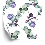 Behang Violette Rozen