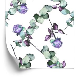 Behang Violette Rozen