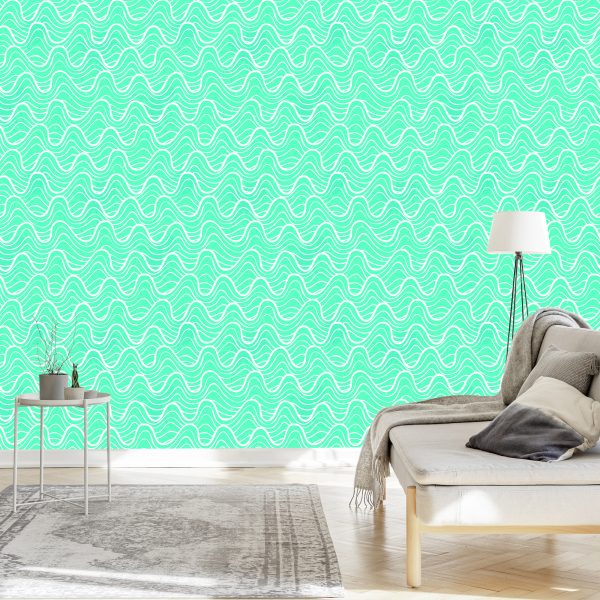 Behang Golven In De Turquoise Oceaan - Afbeelding 3