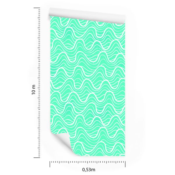 Behang Golven In De Turquoise Oceaan - Afbeelding 8